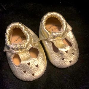 Bird Rock Baby Gold Mary Janes Size 3 mos.